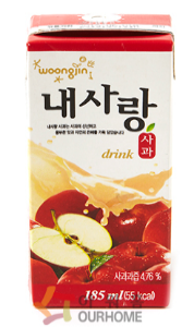 내사랑드링크팩(사과,오렌지,포도) (185ml)